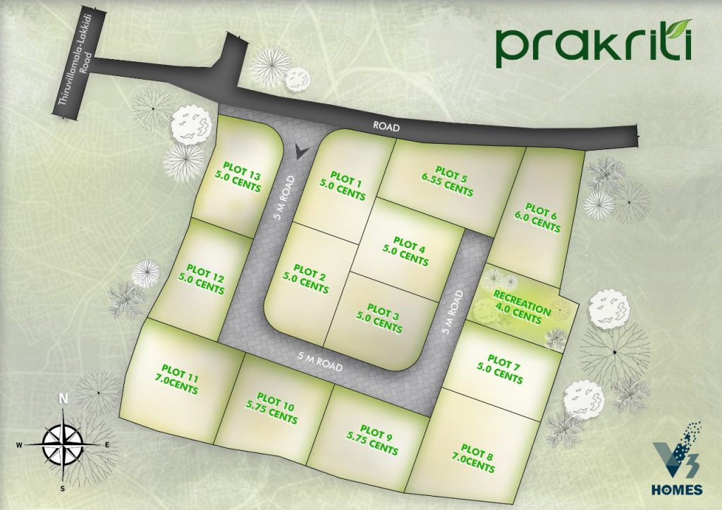 Builders in Palakkad Prakrithi Land Location