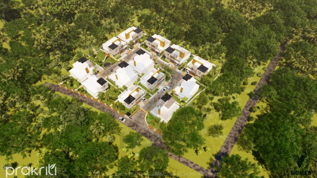Builders in Palakkad Prakriti Arial View